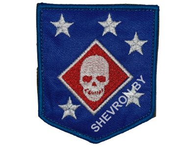 Вышитый шеврон  Морские рейдеры на синем фоне